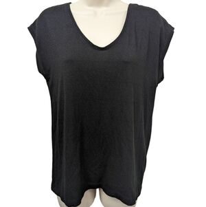 Pieces Billo Tee with Metallic Stripes Sz S